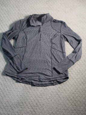 Tangerine Size L Black Grey Long Sleeve Exercise Top